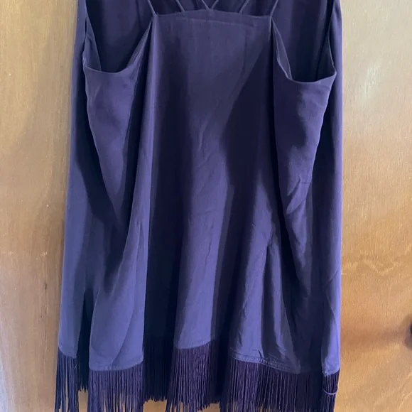 CAMI. NYC purple . Fringe Women's Top - Picture 2 of 5